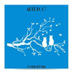 Artdeco Kedi Aşkı 166 30x30 cm Stencil