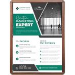 Arte Display A4 Ahşap Görünümlü Alüminyum Çerçeve 5li Paket