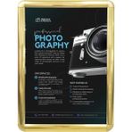 Arte Display A4 Altın Görünümlü Alüminyum Çerçeve 50LI Paket