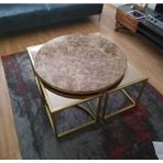 Arte Marble Kahve Aksoy Pizza Dilim Orta Sehpa