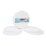 Artebella 10 cm 8'li Set Preslenmiş Tuval Kompozit Yuvarlak