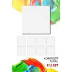 Artebella 12x12 cm Pres Kompozit Tuval 8'li Paket