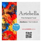 Artebella 25X35 cm Pres Kompozit Tuval 3'lü Set