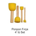 Artebella 4'lü Set Ponpon Stencıl Fırçası