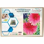 Artebella AANTB0004 Çiçek 35x50 cm Numaralı Tuval Kompozit Boyama