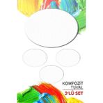 Artebella Pres Kompozit Elips Tuval 24 x 33 cm 3'lü Set