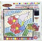 Artebella Seramik Mozaik Set 20x20 cm - Çiçekler ve Kuş
