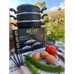 Artef Mutfak Eşyaları 18/20/22CM 3' Lü Kapaklı Sahan Set - Siyah