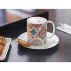Arteliva Seramik Geometrik Desenli Tasarım Baskılı Kupa