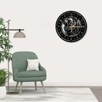 Artello Decor Metal Duvar Saati - 50 cm Ayı Figürlü - Modern ve Sessiz Mekanizma - Siyah