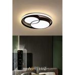 Arteluz Modern Cift Yuvarlak Model Plafonyer Led Avize Tavan Model 3 Renk Avize Salon Led Lambasi Kumandali