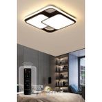 Arteluz Modern Şık Plafonyer LED Avize Tavan Model 3 Renk Avize Salon LED Lambası Kumandalı - Siyah