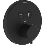 Artema A4271836 Mat Siyah AquaHeat Round Ankastre Termostatik Banyo Bataryası