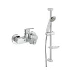 Artema Flow Round Banyo Batarya Artema Solo C Sürgülü Krom El Duşu Seti