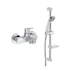 Artema Flow Round Banyo Batarya Artema Solo C Sürgülü Krom El Duşu Seti