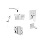Artema Flow Square Ankastre Duş Seti Krom A49305 + A43208 + A41949 + A45652 + A45707STA + A45736 - A43131 Krom