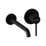 Artema Minimax Round Ankastre Lavabo Bataryası (Uzun) Mat Siyah A4354936 - 1 - Krom