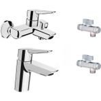 Artema Solid S Banyo Batarya Seti ve Gms Filtreli Taharet Ara Musluk 2 Adet - Krom