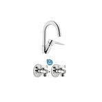 Artema Solid S Kuğu Lavabo Bataryası + 2'li Ara Musluk Set