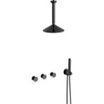 Artema Vitra Liquid Ankastre Duş Seti Parlak Siyah A4277739 - 1