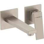 Artema VitrA Minimax Square A4359234 Ankastre Lavabo Bataryası, Kısa Sıva Üstü, Fırçalı Nikel