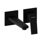 Artema VitrA Minimax Square A4359236 Ankastre Lavabo Bataryası, Kısa Sıva Üstü, Mat Siyah - 1 - Krom