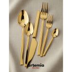 Artemia Home Saphira Gold 84 Parça Çatal Kaşık Bıçak Takımı | 18/10 Paslanmaz Çelik Sofra Seti - Altın