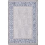 Artemis Halı 09145A Gri Lacivert Retro Figürlü Halı LACİVERT GRİ 100 x 300