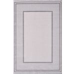 Artemis Halı Mina 09099C Krem Gri Çizgi Desenli Bambu Halı