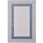 Artemis Halı Mina 09101C Gri Mavi Çerçeve Desen Bambu Halı Gri Mavi 120 x 180