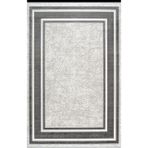 Artemis Halı Murano 02990D Gri Krem Çizgi Desenli Yün Halı Gri - Krem 160 x 230