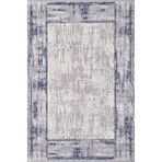 Artemis Halı Murano 09161B Gri Lacivert Eskitme Desen Yün Halı GRİ LACİVERT 80 x 150