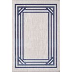 Artemis Halı Murano 09163D Krem Lacivert Çizgi Desenli Yün Halı KREM 80 x 300