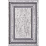 Artemis Halı Murano 09164B Gri Krem Çerçeveli Çizgili Yün Halı Gri - Krem 200 x 290