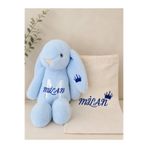 ArtemisDesign Kişiye Özel İsimli Uyku Arkadaşı Tavşan - Baby Blue