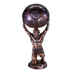 ArtemisDükkan Yunan Mitolojisi Atlas Heykeli 32 Cm Bakır