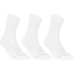 ARTENGO Spor Çorabı - Uzun Konçlu - Unisex - 3 Çift - Beyaz - 43 - 46