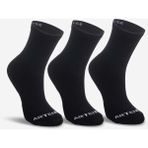 Artengo Tenis Çorabı - Yüksek Konç - Unisex - 3 Çift - Siyah - RS 100 - 35 - 38