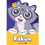 Artenino Yayıncılık Şekilli Hayvanlar Serisi - Rakun Aktivite Boyama Çıkartma Kitabı