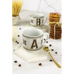 Arter Home Hermoni Monogram Porselen Harf Kupa - A Harfi