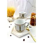 Arter Home Hermoni Monogram Porselen Harf Kupa - I Harfi