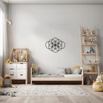 ARTERA DESIGN Dekoratif Halkalar Metal Duvar Tablosu Mandala - Siyah 40 x 30