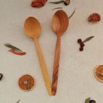 Artful Wooden Ahşap Tahta Servis, Sunum Kaşık Seti - El Yapımı- Zeytin, Şimşir Ağacı