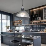 Art&Gift Handel Mika Tekli Tavan Sarkıt Avize Buzlu Füme Renk Mutfak Hol Cafe Işletme Avize - 1
