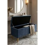 Art&Gift Morbido Sandıklı Yatak Odası Ayak Ucu Puf Antre Bench Ahşap Ayaklı Gri - 90x48x40 - Gri - Antrasit
