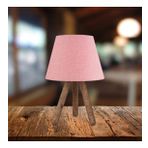 ArtGift Tasarım Luce Üç Ayaklı Ahşap Ayaklı Abajur Kumaş Başlık