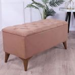 Art&Gift Zümre Kahverengi Yatak Odası Ayak Ucu Oturma Odası Antre Sandıklı Puf