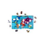 artı dekor Dünya Hayvanları Seri 5 Eğitici Çocuk Bultak Yapboz Puzzle (25X40 CM 20 PARÇA)