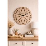 Artı Home Minimal Tasarım Yuvarlak MDF Duvar Saati Modern Dekoratif Doğal 40 x 40 cm