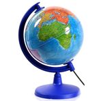 Artı Işıklı 7 Renkli Dünya Küre ( Yerküre ) 26 cm